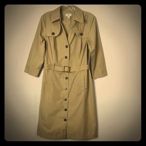 Ann Taylor Loft button up Shirt-Dress Size 10.